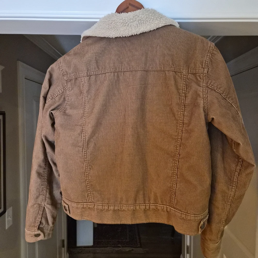 GAP Kids Brown Corduroy, Sherpa-lined Jacket, Size XL / 12Y - Picture 3 of 4